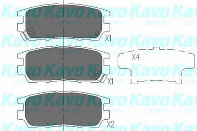 KAVO PARTS kbp5504 -  Комплект тормозных колодок, дисковый тормоз